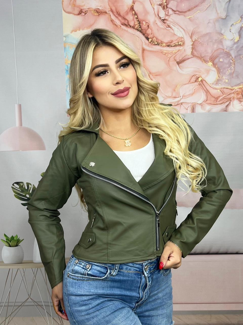 Chaqueta Chamarra cuerotex dama