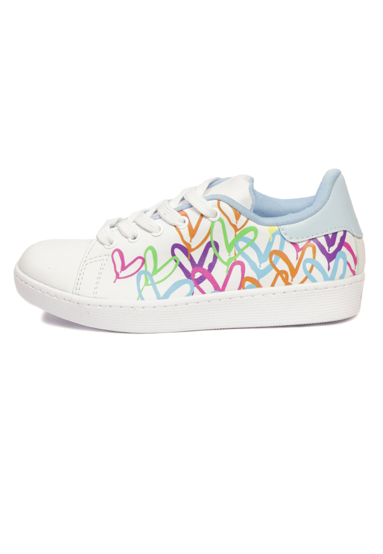 Tenis Mujer Celeste INCO Corazones