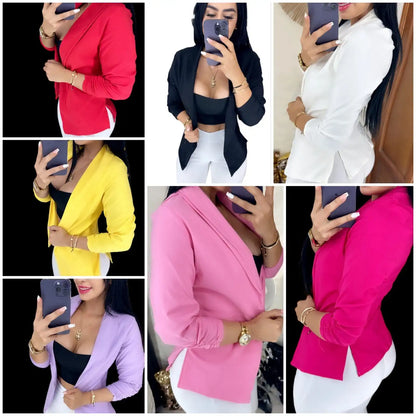 blazer con estilo push up en la manga