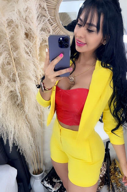 conjunto blazer corto atenas