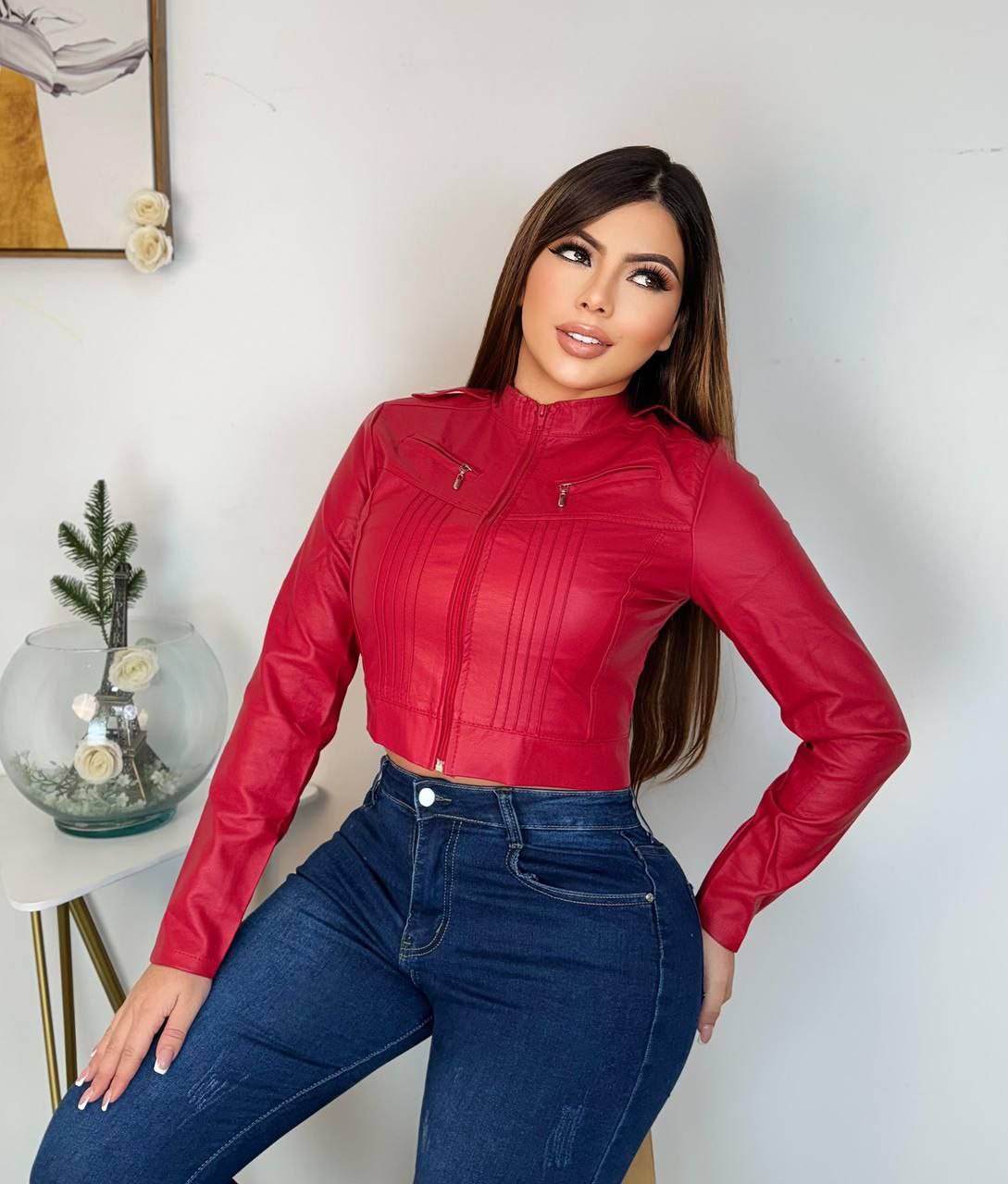 Chaqueta cuero tex torera   Dama