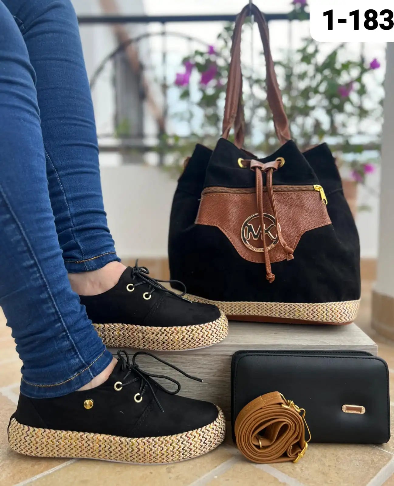 TRIO YUTE BOLSO-ZAPATOS-BILLETERA Y-2