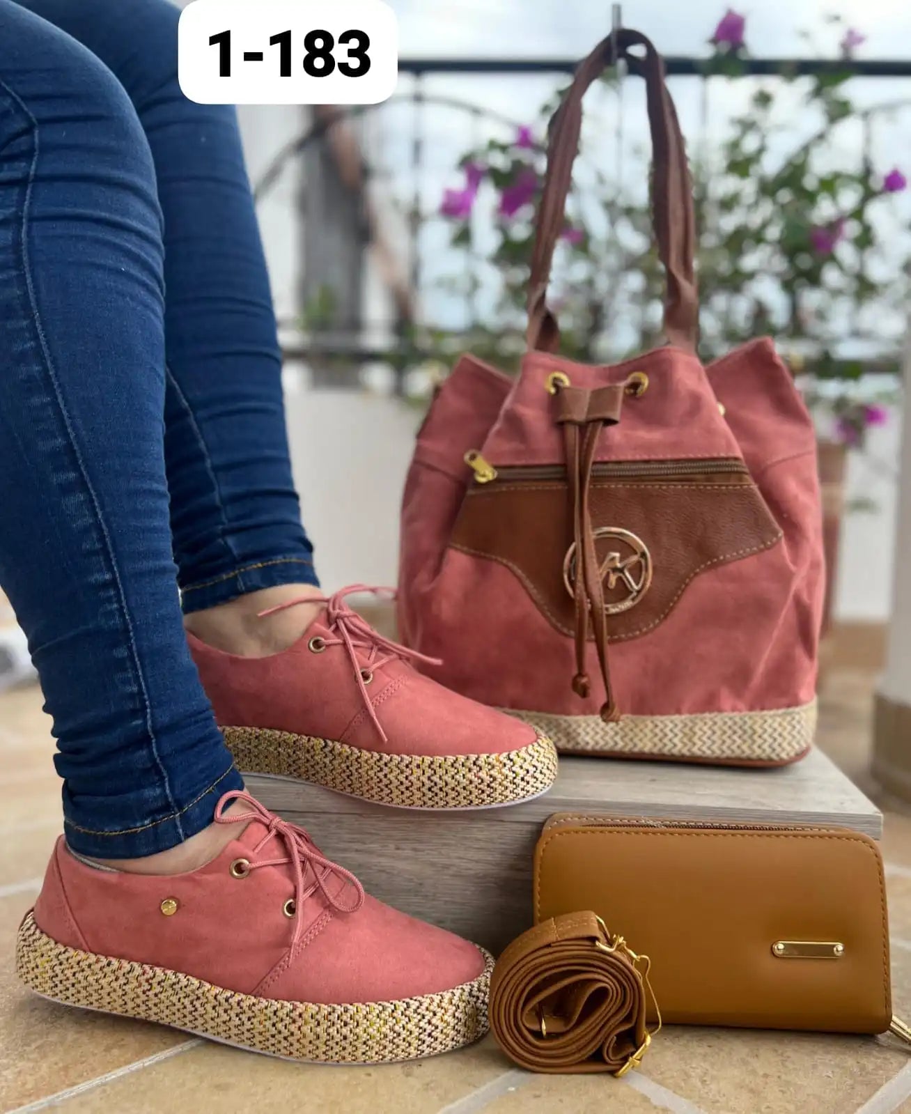 TRIO YUTE BOLSO-ZAPATOS-BILLETERA Y-2